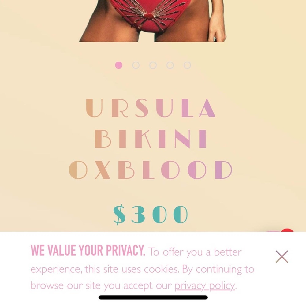 NWOT Oceanus Red Ursula Bikini Set - Picture 9 of 12